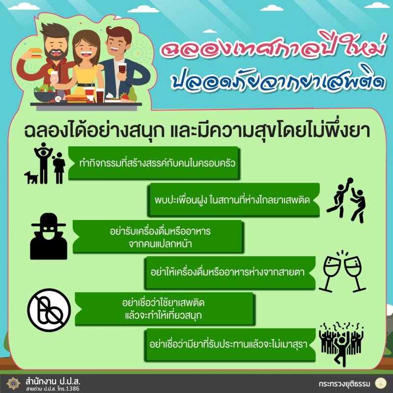 ฉลองเทศกาลปีใหม่ ปลอดภัยจากยาเสพติด