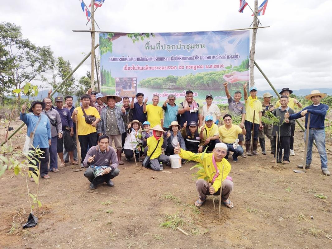 งานปลูกต้นไม้ในป่าชุมชนหมู่บ้านห้วยบง ม.8 ต.แม่จะเรา อ.แม่ระมาด จ.ตาก