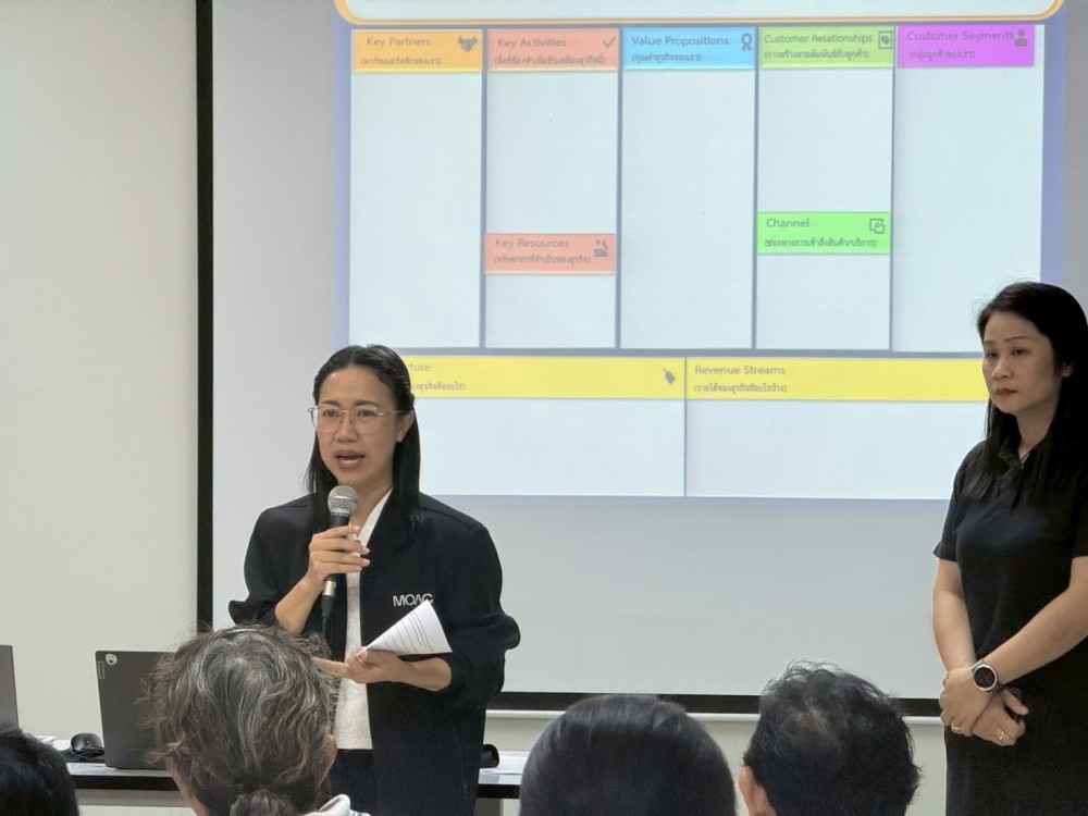 การฝึกอบรมพัฒนาความรู้การทำแผนธุรกิจและการแปรรูปสมุนไพร